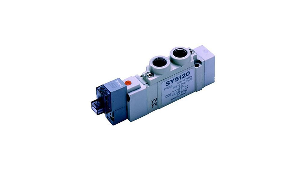 SMC 5/2 Pneumatic Solenoid Valve - Solenoid/Pilot One-Touch Fitting 6 mm SY5000 Series 24V dc