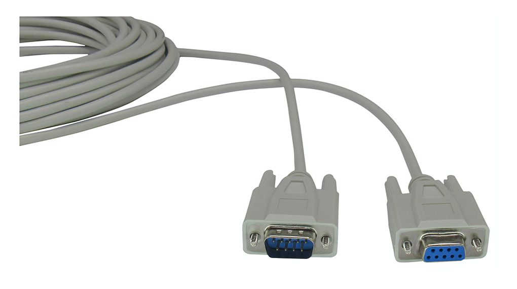 Serial Cable D-SUB 9-Pin Male - D-SUB 9-Pin Female 10m Grey
