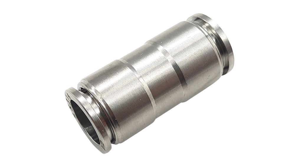 Fitting, Stainless Steel, 1.2MPa, 39mm, Ø10 mm, Push-In Connector