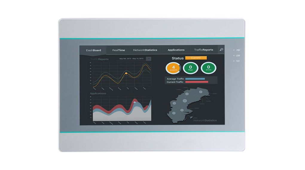 Berøringspanel 7" 800 x 480 USB / Ethernet IP65