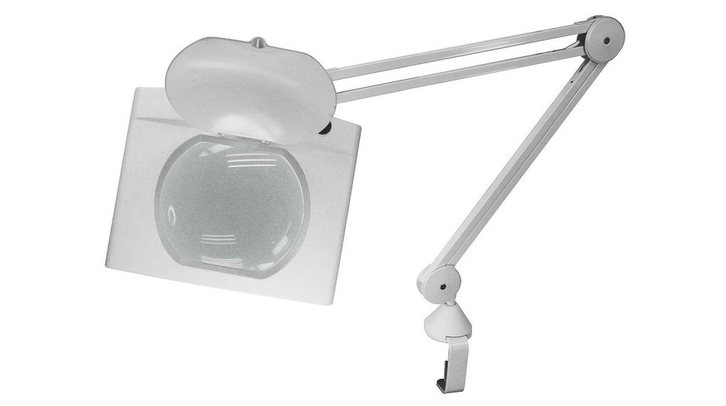 Zvětšovací svítilna LED se stolní svorkou, 190 x 160 mm, 1.75x, 17.5W, UK Type G (BS1363) Plug