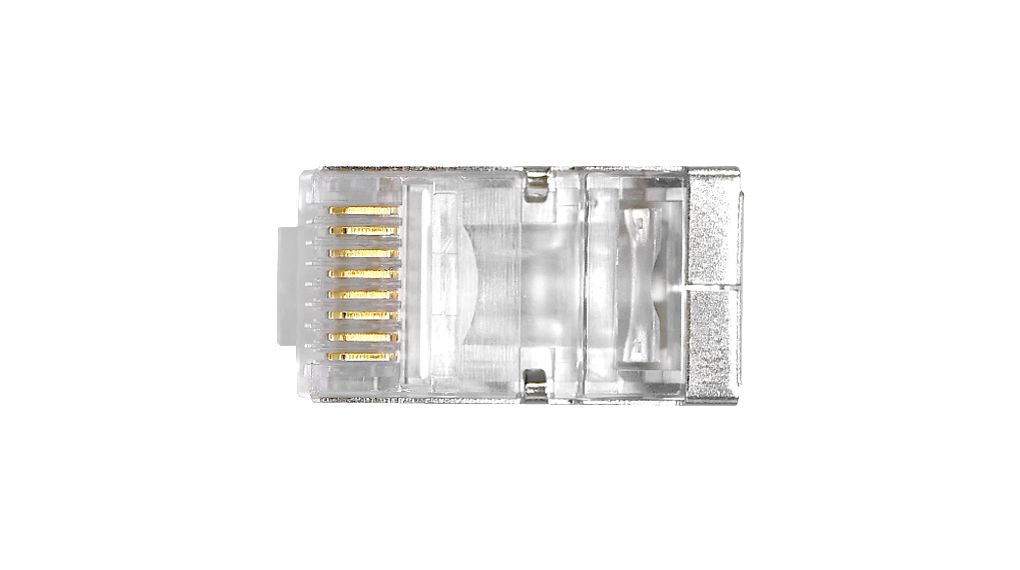 Standard Modular Connector, Plug, Shielded, CAT5, RJ45, Pack of 5 pieces