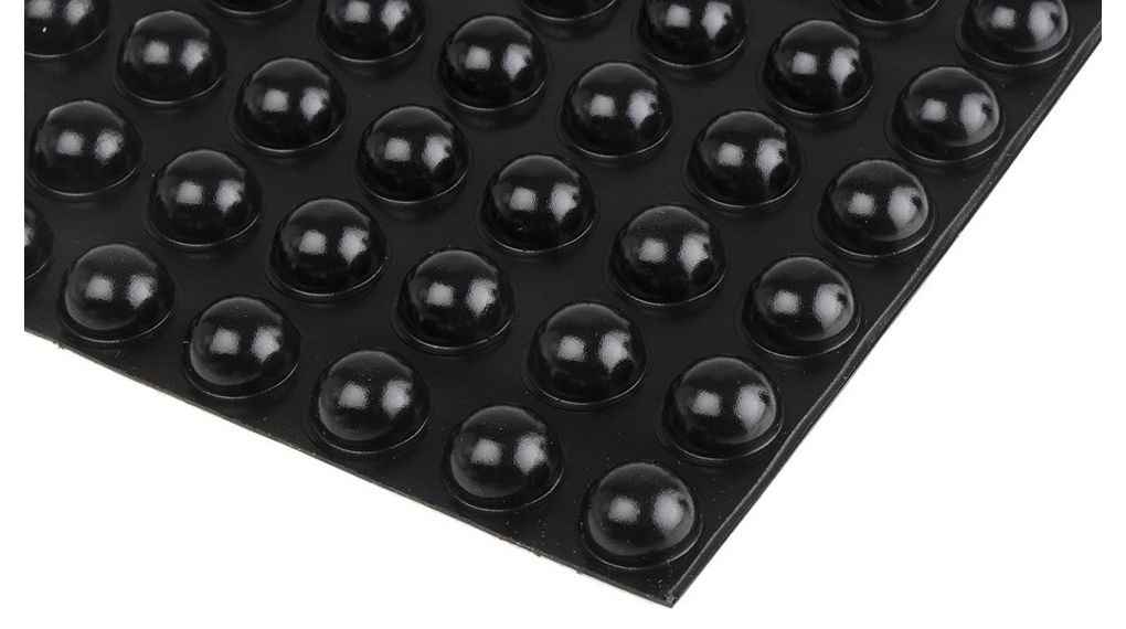 Rubber Feet, Globe, 9.6mm, Black