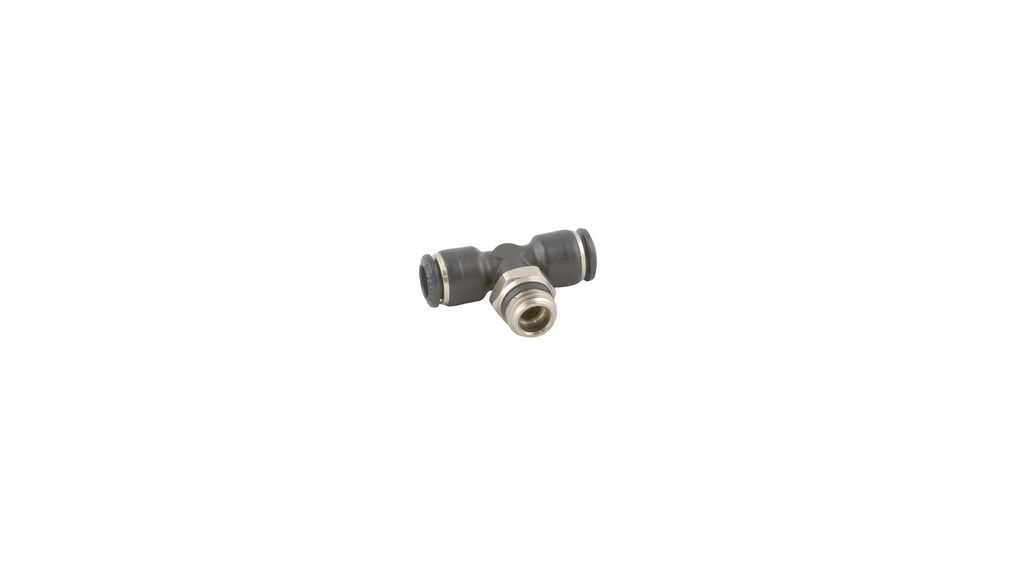 T-koppling G3/8 tum, hangänga, Ø 12 mm, instickskontakt, Ø 12 mm, instickskontakt, Mässing, Paket med 10 delar