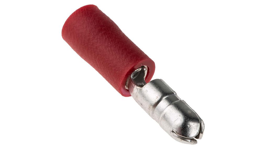 Crimp Terminal, Red, 0.5 ... 1.5mm², Polyvinylchloride (PVC), 8.5mm, Pack of 100 pieces