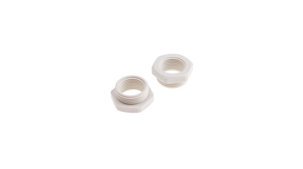 Cable Gland Adapter, Outer Thread - M25 x 1.5, Inner Thread - M20 x 1.5, Polyamide 6.6, Grey, Pack of 10 pieces