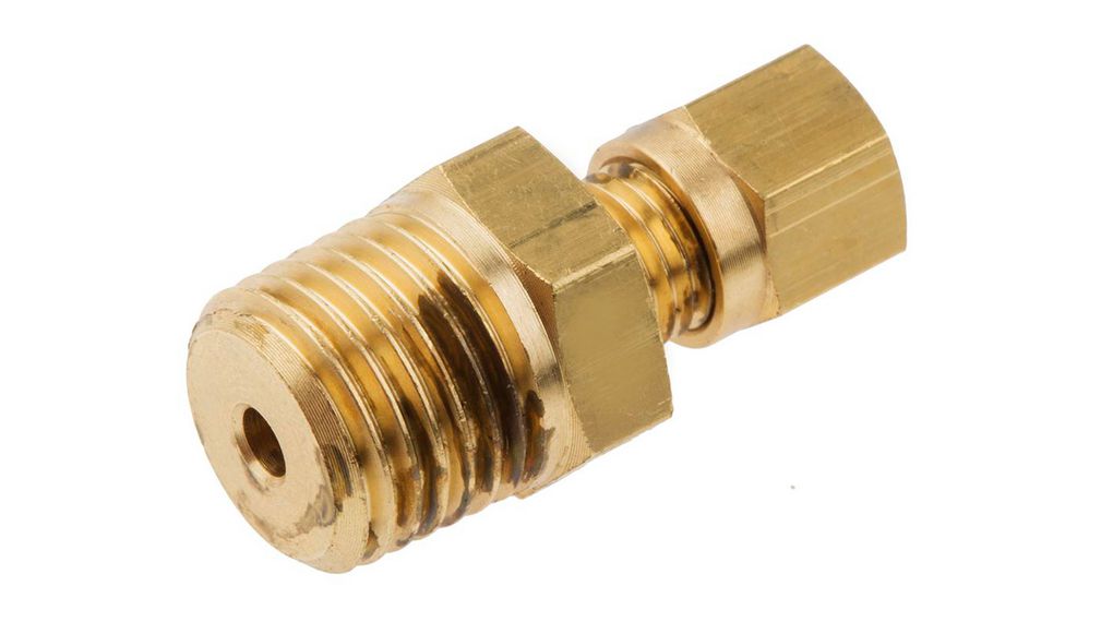 Compression Gland for Thermocouples, 3mm R1/4" Brass