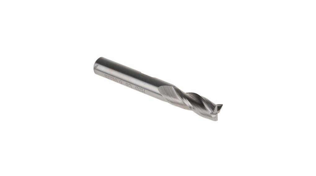 End Mill, 6mm, 44mm, HSS