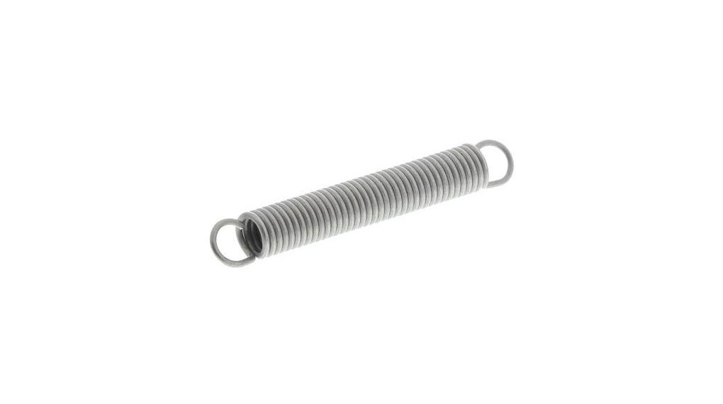 Extension Spring, 24.5 ... 41.8mm, 0.49N/mm, 10N, Stainless Steel