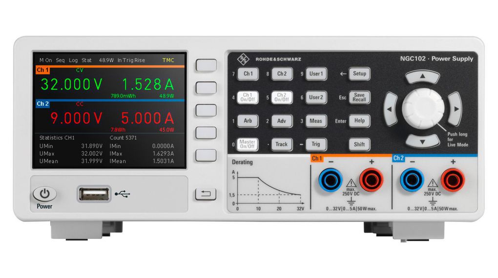 R&S®NGC102 | Rohde & Schwarz Bench Top Power Supply Programmable 32V 5A ...