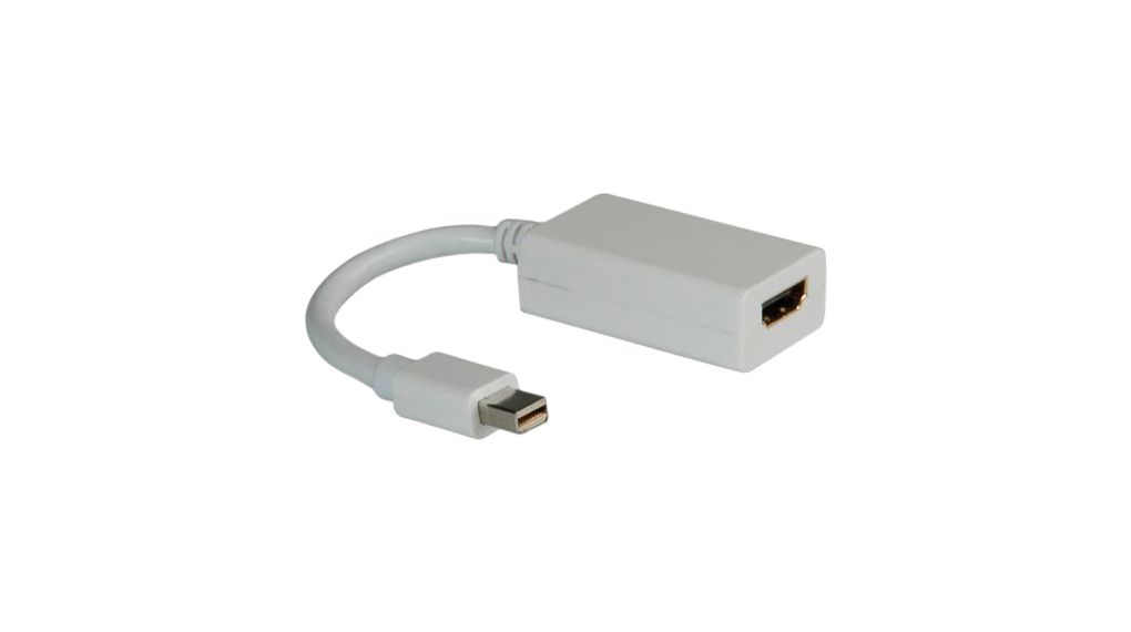 Mini DisplayPort (u) - HDMI (n) -sovitin, Mini DisplayPort -liitin - HDMI-naarasliitin, 1920 x 1080, Valkoinen