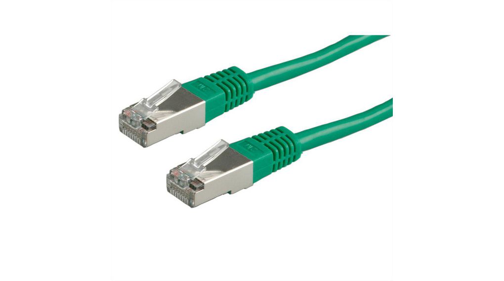 Kabel połączeniowy, Wtyczka RJ45 - Wtyczka RJ45, Cat 5e, S/FTP, 5m, Zielony