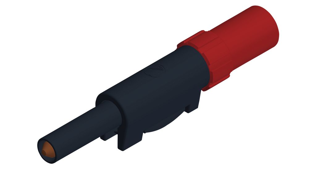 Banana Plug Insulated Retractable 4 mm Brass Nickel 30VAC 60VDC 16A Screw Terminal Black / Red