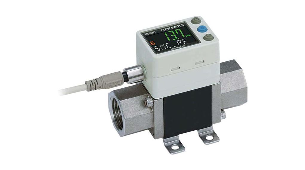 Digital Flow Switch Water 100L/min 10bar 2% 24V G3/4" Plug, M8 IP65
