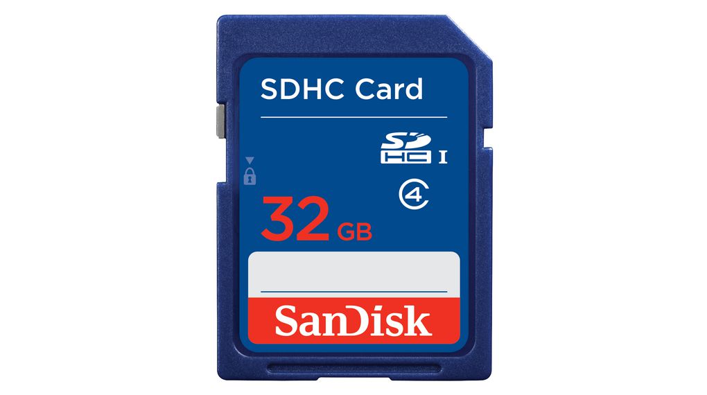 Minnekort, SD, 32GB, Blå