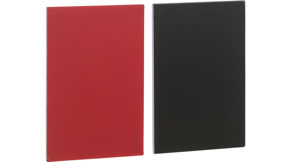 Blank Legend Plate None Rectangular Black / Red Harmony XB5 / Harmony XB4