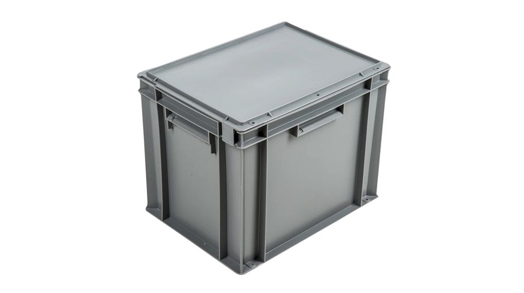 Storage Box, 300x400x330mm, 30l, High Density Polyethylene (HDPE), Grey