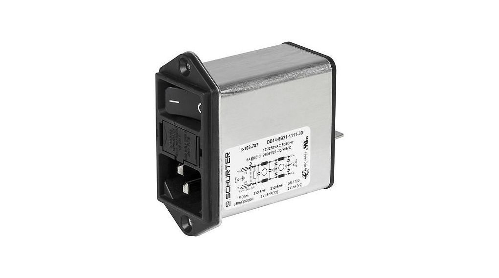 DD14 Power Inlet with Line Filter 10A