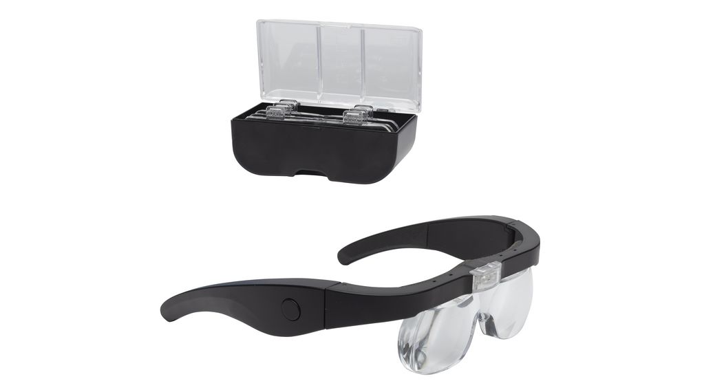 LED Magnifying Glasses with 4 Lenses, Rechargeable Battery