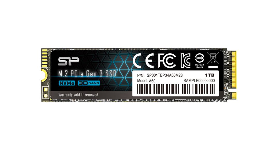 SSD, P34A60, M.2 2280, 1TB, PCIe 3.0 x4 / NVMe