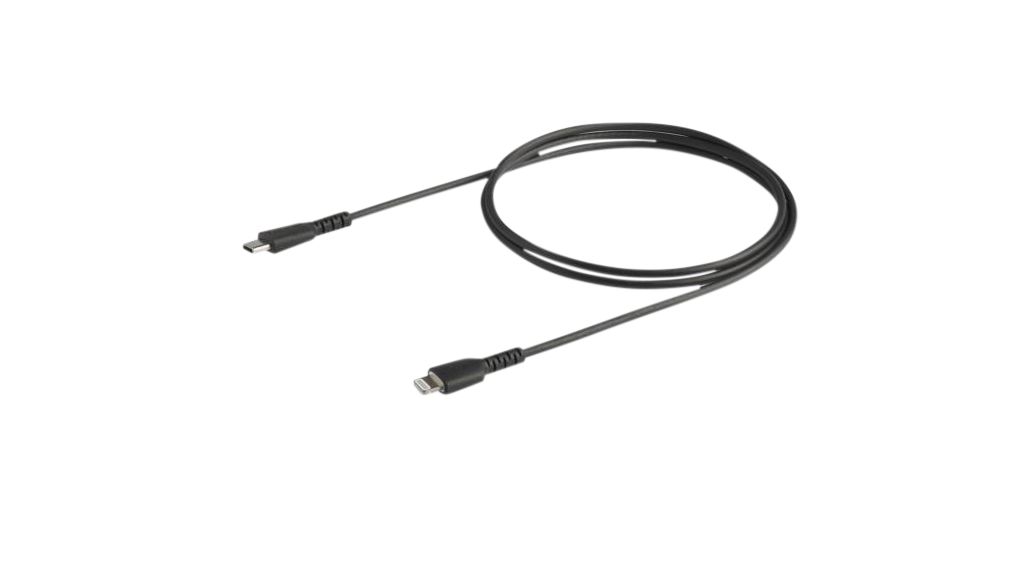 Cable, USB-C Plug - Apple Lightning, 1m, USB 2.0, Black