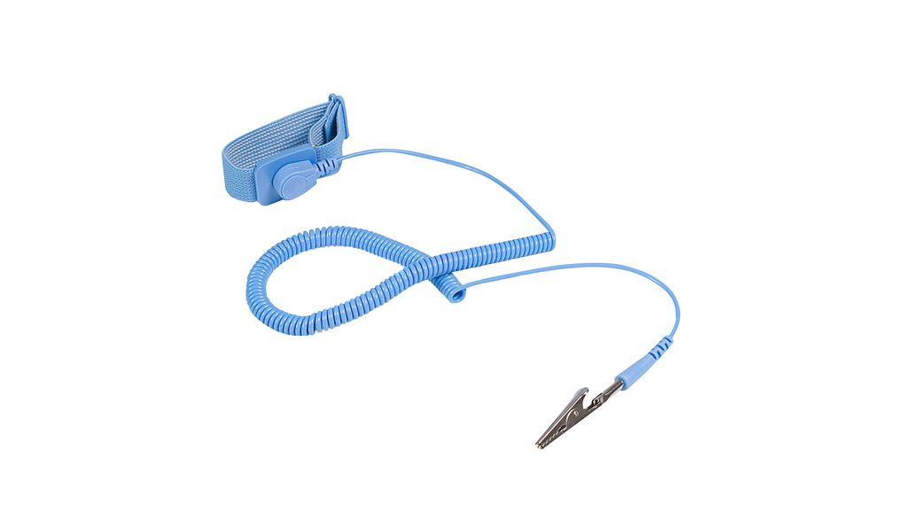 ESD Anti Static Wrist Strap Band with Grounding Wire, Blue