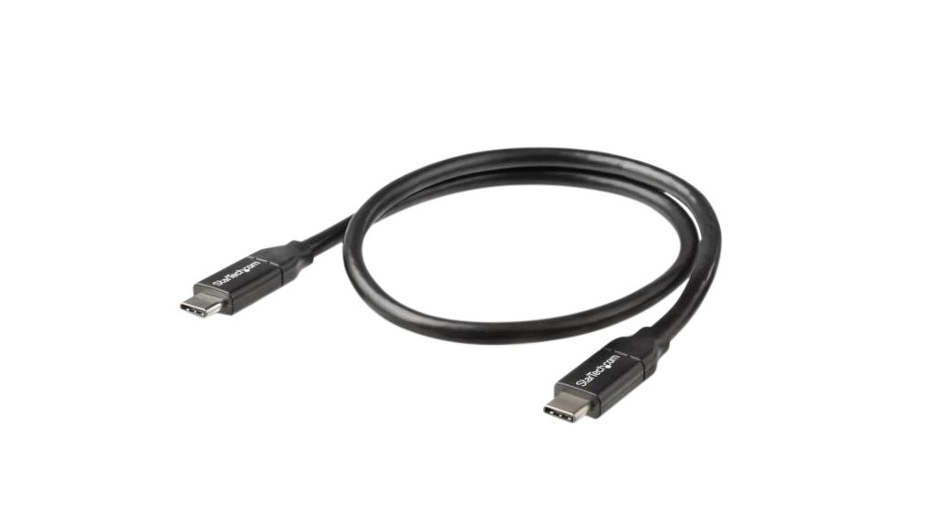 USB2C5C50CM Startech Opladerkabel USB C-stik - USB C-stik 500mm USB 2.0 Sort | Elfa Distrelec Danmark