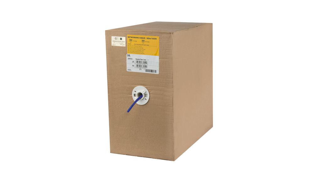 LAN Cable PVC CAT6 4x2x24AWG UTP Blue 304.8m