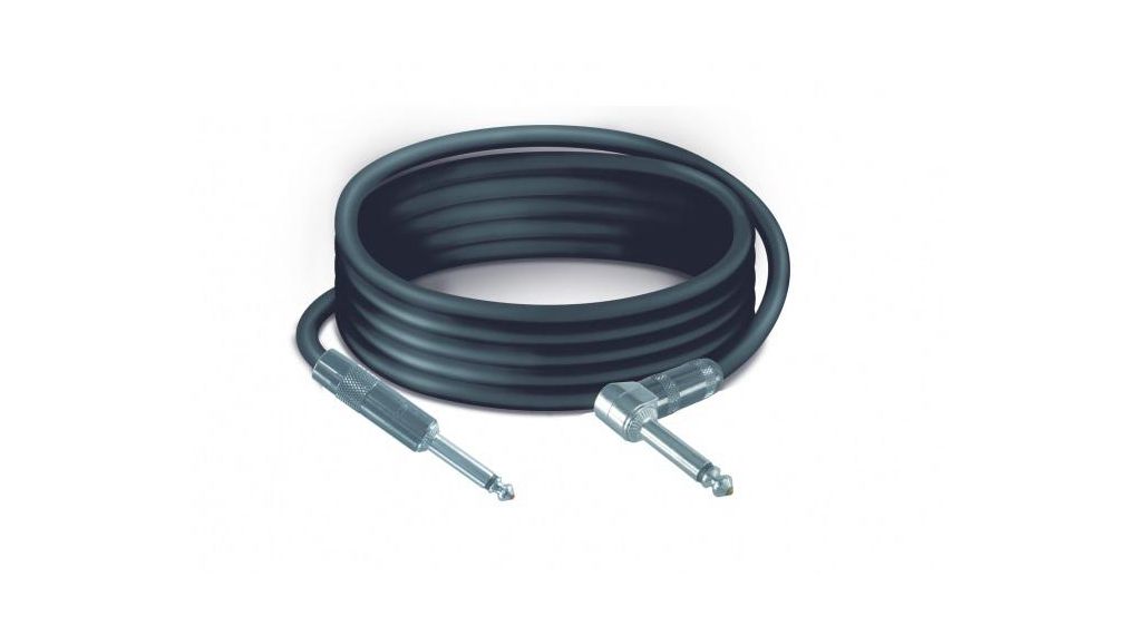 Gewinkeltes Audiokabel, Mono, Klinkenstecker 6.35 mm - Klinkenstecker, 6.35 mm, 6m