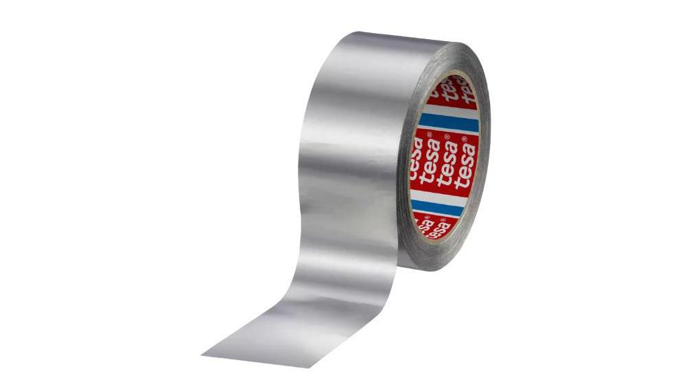 Aluminium Tape without Liner, 50mm x 50m, Silver