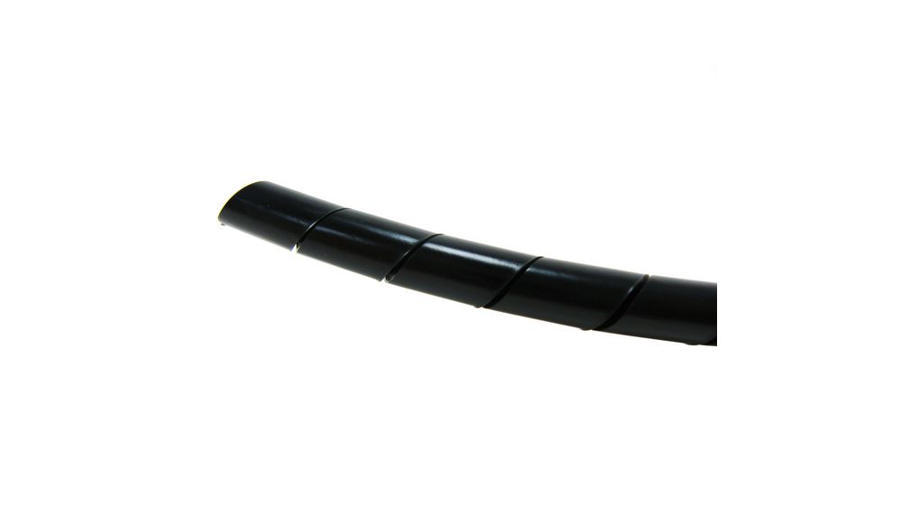 Cable Spiral Wrap Tubing, 6 ... 60mm, Polyethylene, 10m, Black