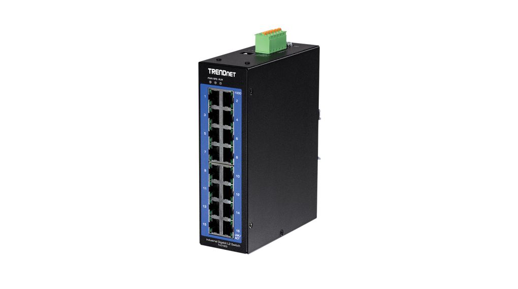 Ethernet Switch, RJ45 Ports 16, 1Gbps, Layer 2 Managed