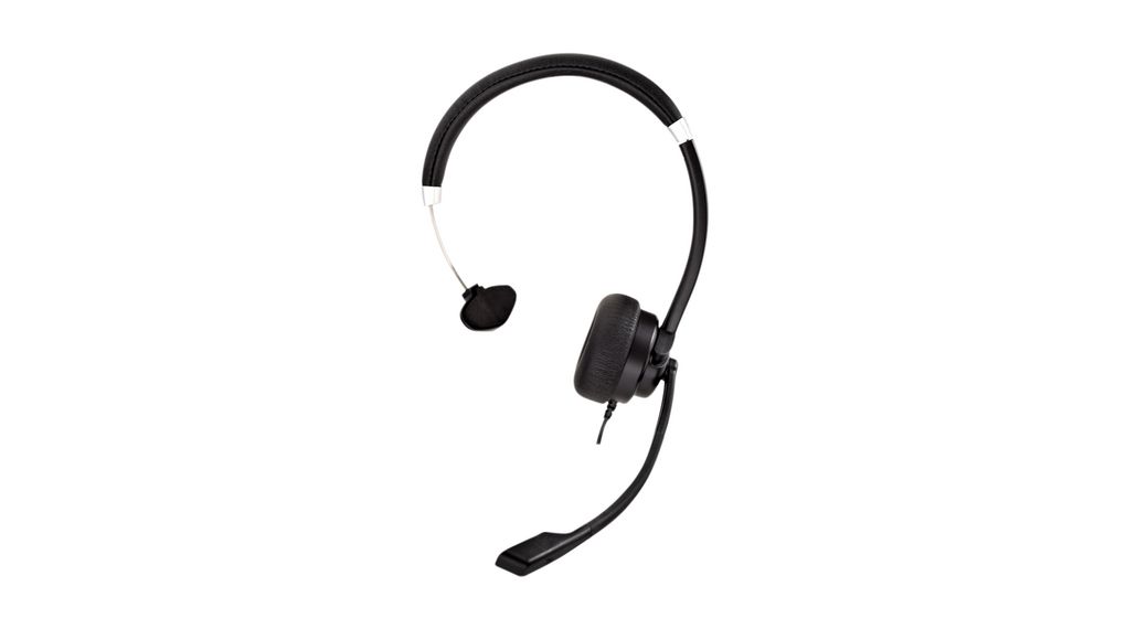 Headset, Mono, On-Ear, USB, Schwarz/silber