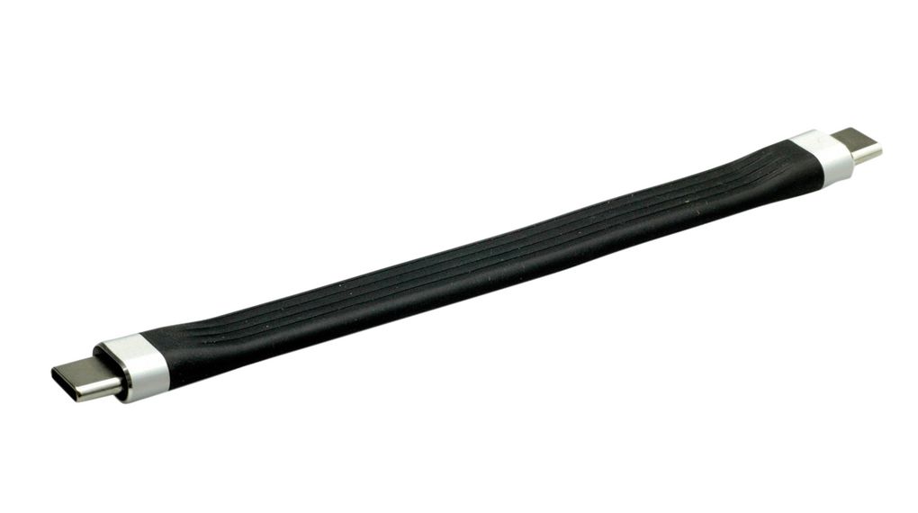 Cable, Wtyk USB C - Wtyk USB C, 110mm, USB 3.1, Czarny