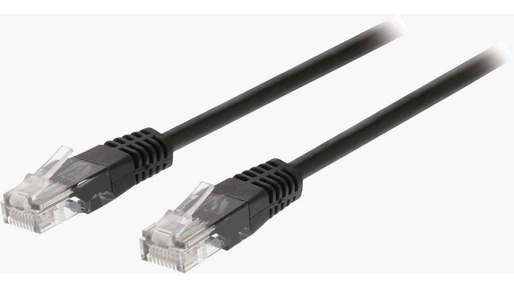 Patch Cable, RJ45 Plug - RJ45 Plug, CAT5e, U/UTP, 10m, Black