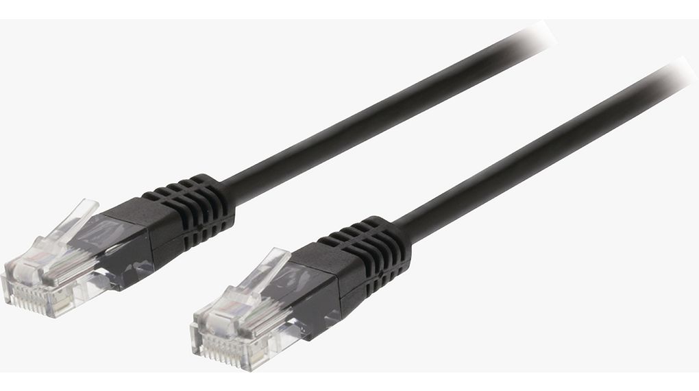 Patch Cable, RJ45 Plug - RJ45 Plug, CAT5e, U/UTP, 5m, Black