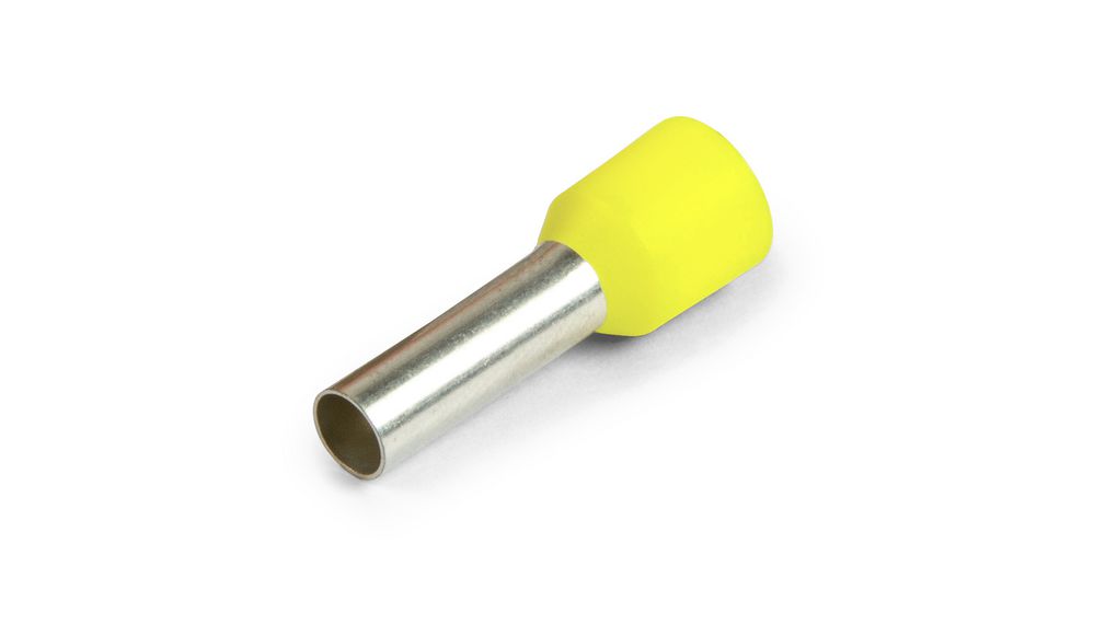 Bootlace Ferrule 1mm² Yellow 14mm 100 ST