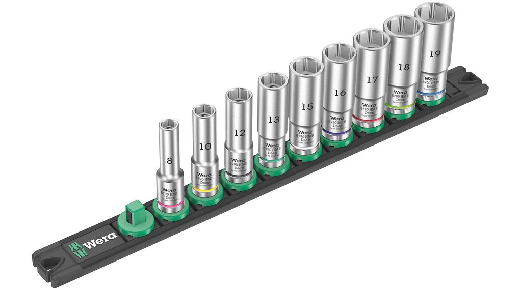 Spärrhylssatser, 3/8", E-Torx, 9st.