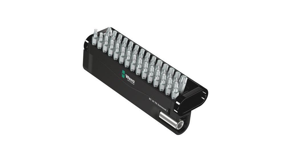 Impact Bit Set 30 Pieces, Hexagon, Torx