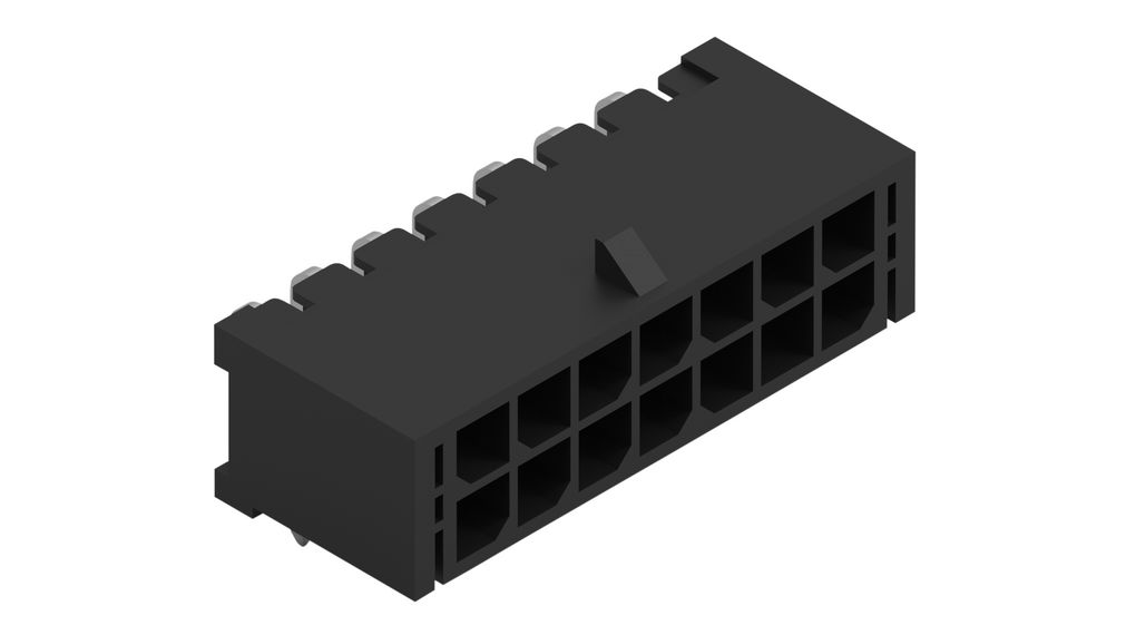 PCB Header, Plug, 5A, 250V, Contacts - 14, Right Angle