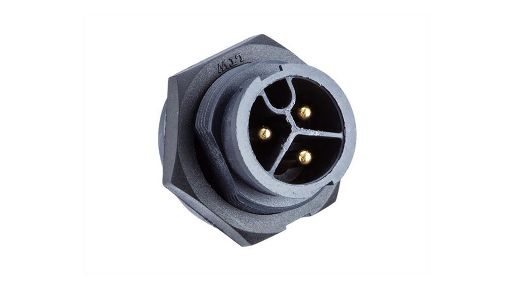 Amphenol Industrial20A, PWC IP67 Grey Screw 3 Straight Power Connector No, 277 V, Male Contacts