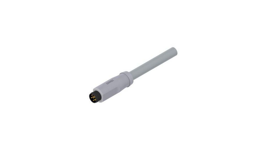 Male 6 way Actuator/Sensor Cable, 10 m Conductors, 10m, IP67, Grey
