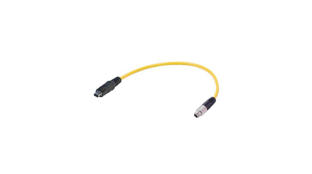 T1 Industrial, 2 m, Yellow, Cable Assembly Unscreened Polyurethane Sheath Polyurethane (PU) Gelb