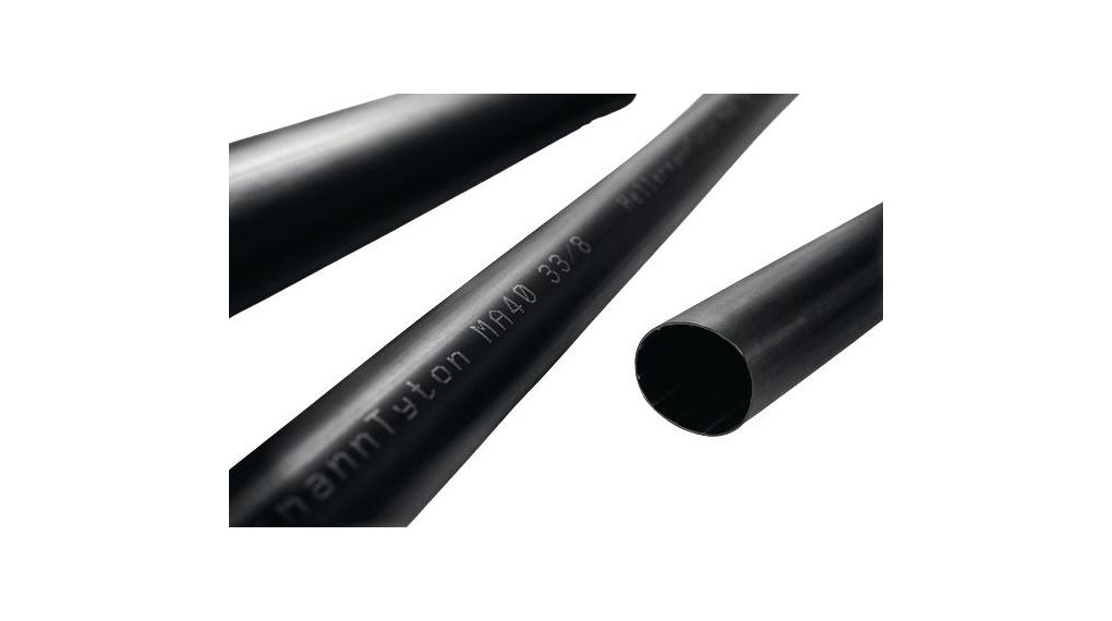 323-00105 | HellermannTyton Adhesive Lined Heat-Shrink Tube, Black 33 ...