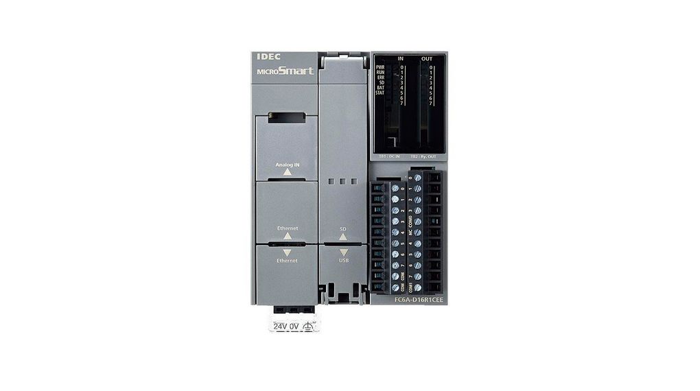 Relay Module Elfa FC6A-D16R1CEE | IDEC Idec PLC CPU, Relay Output, 8-Input, Analogue ...