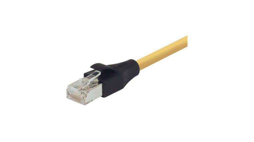 TRD, 3 ft, Yellow RJ45 to Male RJ45 Male, Copper Braid Polyvinyl Chloride Sheath, Ethernet, 914mm, Gelb