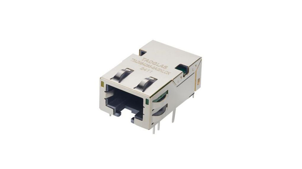 1 -Way TMJM Series Ethernet ConnectorFemale, Through Hole, Shielded Shield Straight 1 Port Straight