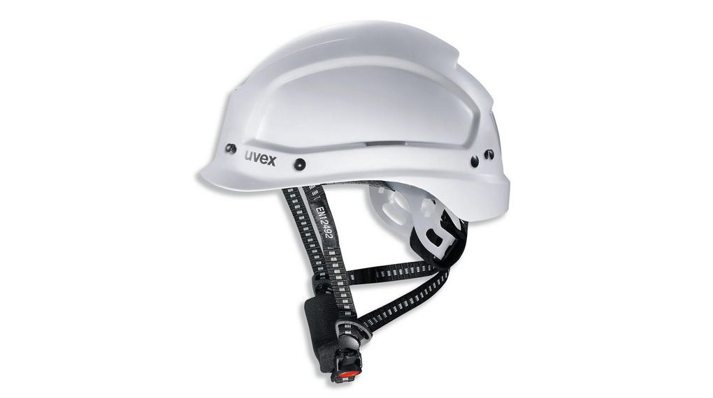 uvex uvex pheos alpine White Safety Helmet with Chin Strap, AdjustableVentilated