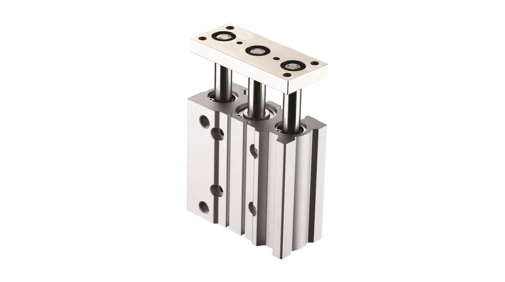 Pneumatic Guided Cylinder - 12mm Bore, 75mm Stroke, SGM Series, Double Acting