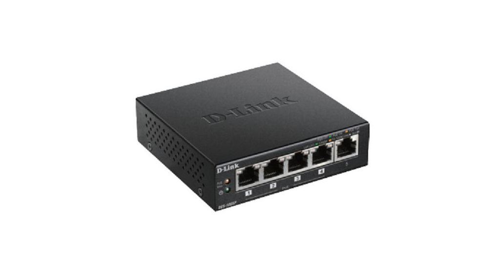 PoE-schakelaar, Niet beheerd, 1Gbps, 60W, RJ45-poorten 5, PoE-poorten 4